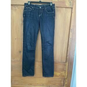 Women’s Citizens Of Humanity Ava Dark Wash Low Rise Straight Leg Jeans 26 Blue